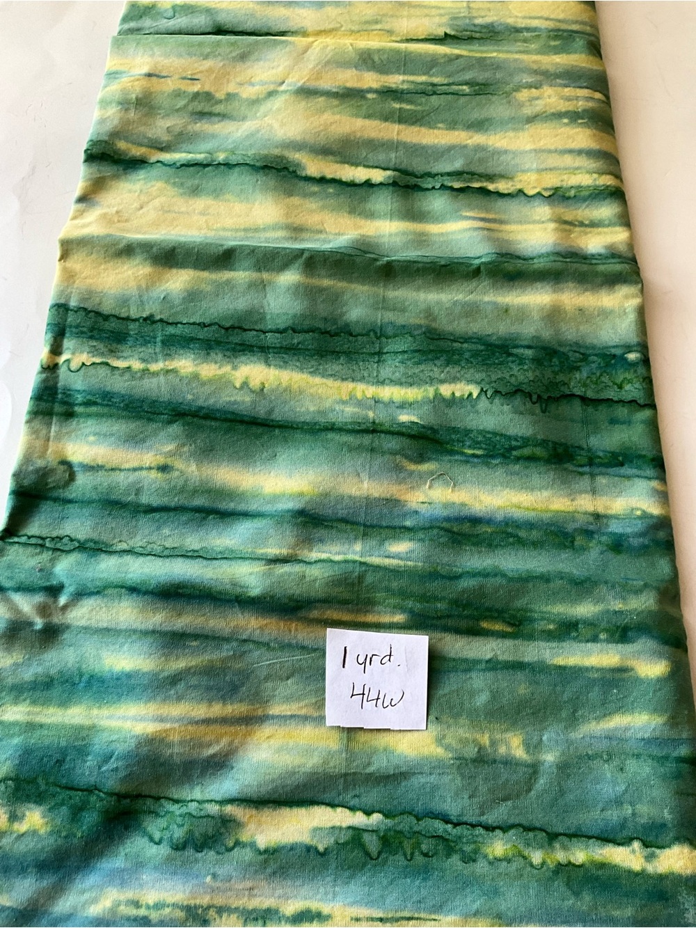 Quilting Sewing Crafts Fabric Lot Tie Dye Blue Green Purple Yellow Cotton - Picture 4 of 6